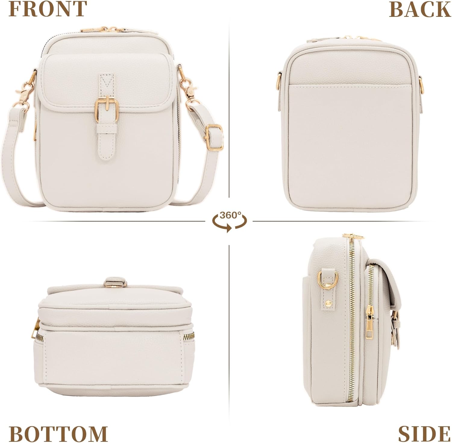 Small Crossbody Bags for Women Vegan Leather Messenger Bag Anti Theft Shoulder Bag with Card Slots