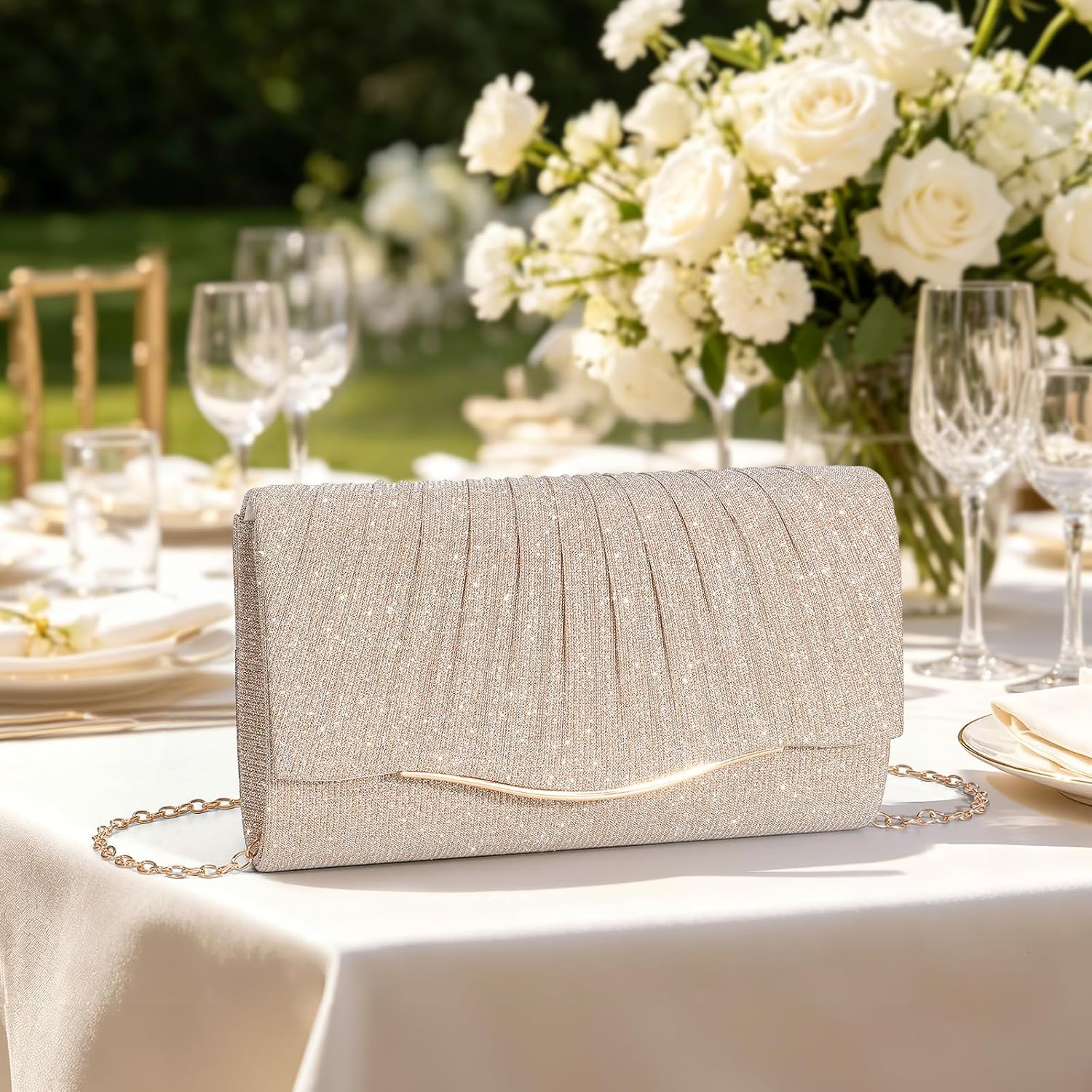 Glitter Women's Evening Handbags Bag Clutch Purses Formal Rhinestone