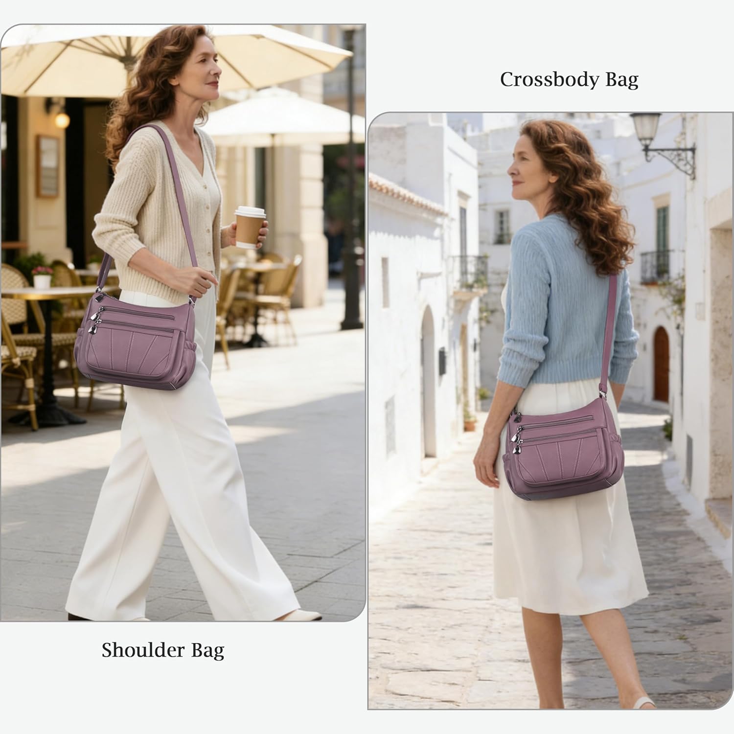 Crossbody Purse for Women Ladies Soft PU Leather Shoulder Bag Medium Roomy Handbag Tote Top Handle Satchel