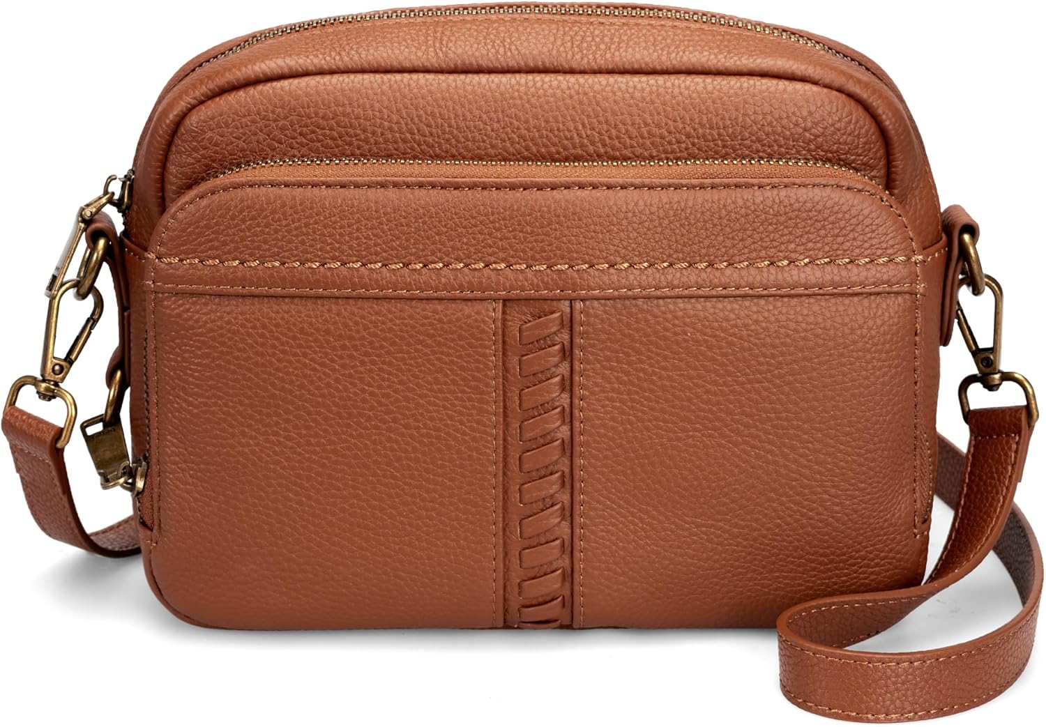 Genuine Leather Crossbody Bag for Women Anti Theft Purse and Hangbags with Built in RFID Wallet