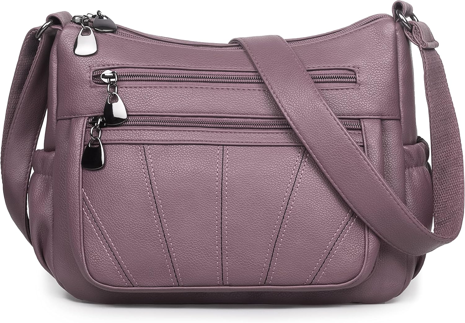 Crossbody Purse for Women Ladies Soft PU Leather Shoulder Bag Medium Roomy Handbag Tote Top Handle Satchel