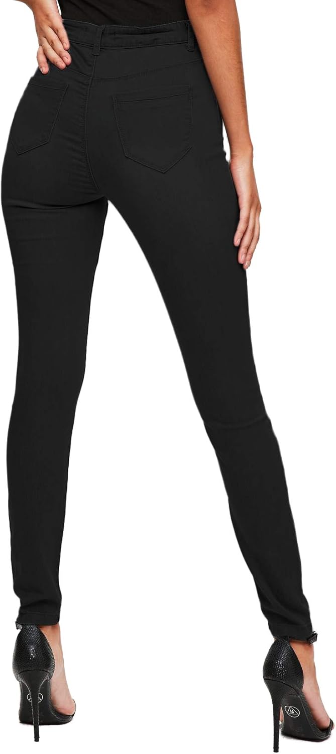 Women's Classic Skinny Jeans | Mid-rise waist design, super stretch comfort, flattering skinny fit, suitable for daily wear, travel, and casual use
