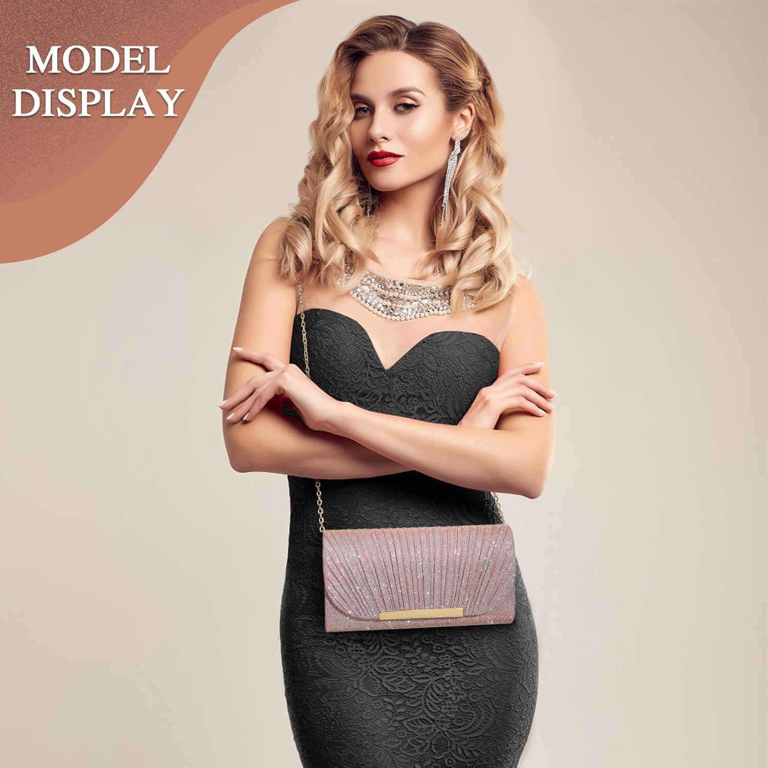 Evening Bag Clutch Purses for Women Lady Girl Handbags Crossbody Bag Wedding Bag for Prom Party Engagement Bag