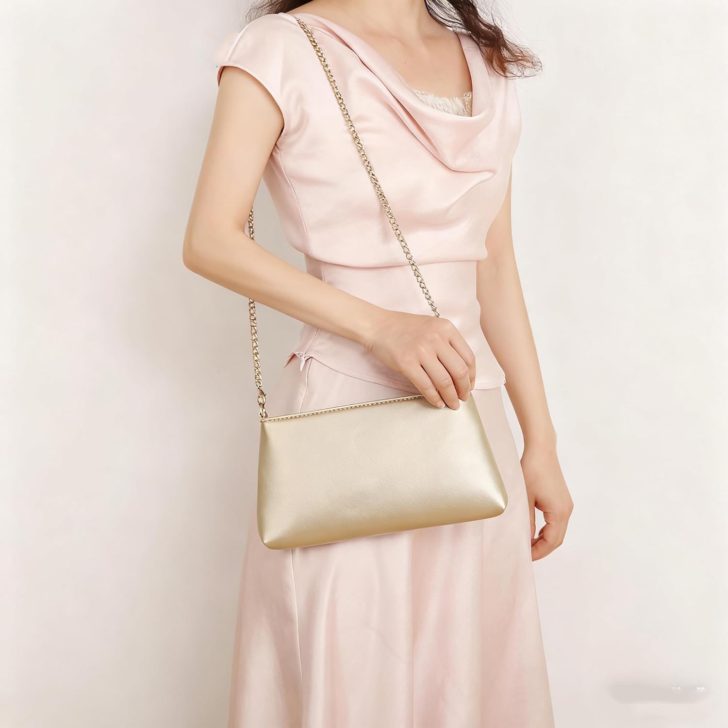 Women Clutch Purses Ladies Pu Leather Evening Bag Shoulder Bag Handbag for Party Wedding Cocktail Prom Club