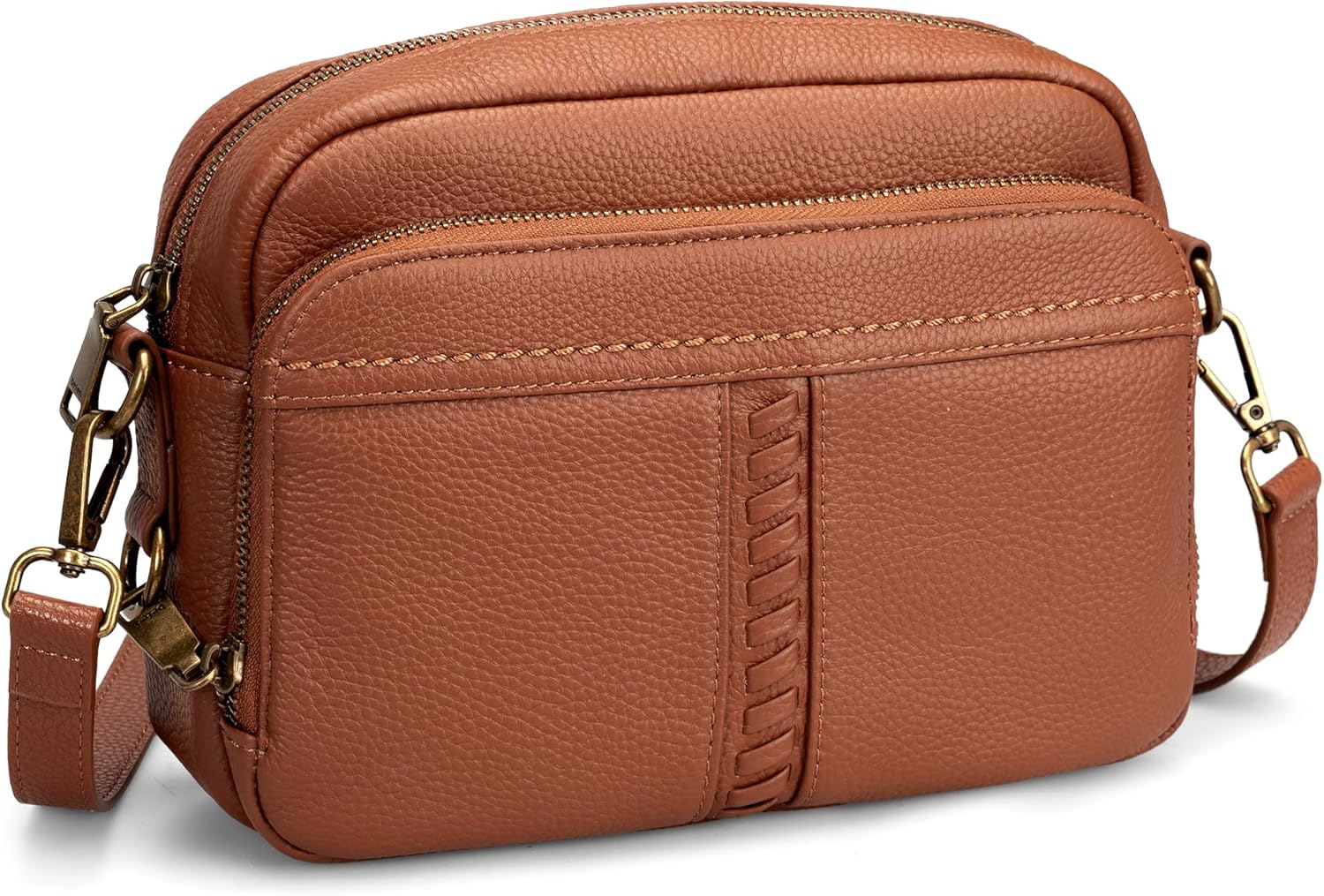 Genuine Leather Crossbody Bag for Women Anti Theft Purse and Hangbags with Built in RFID Wallet