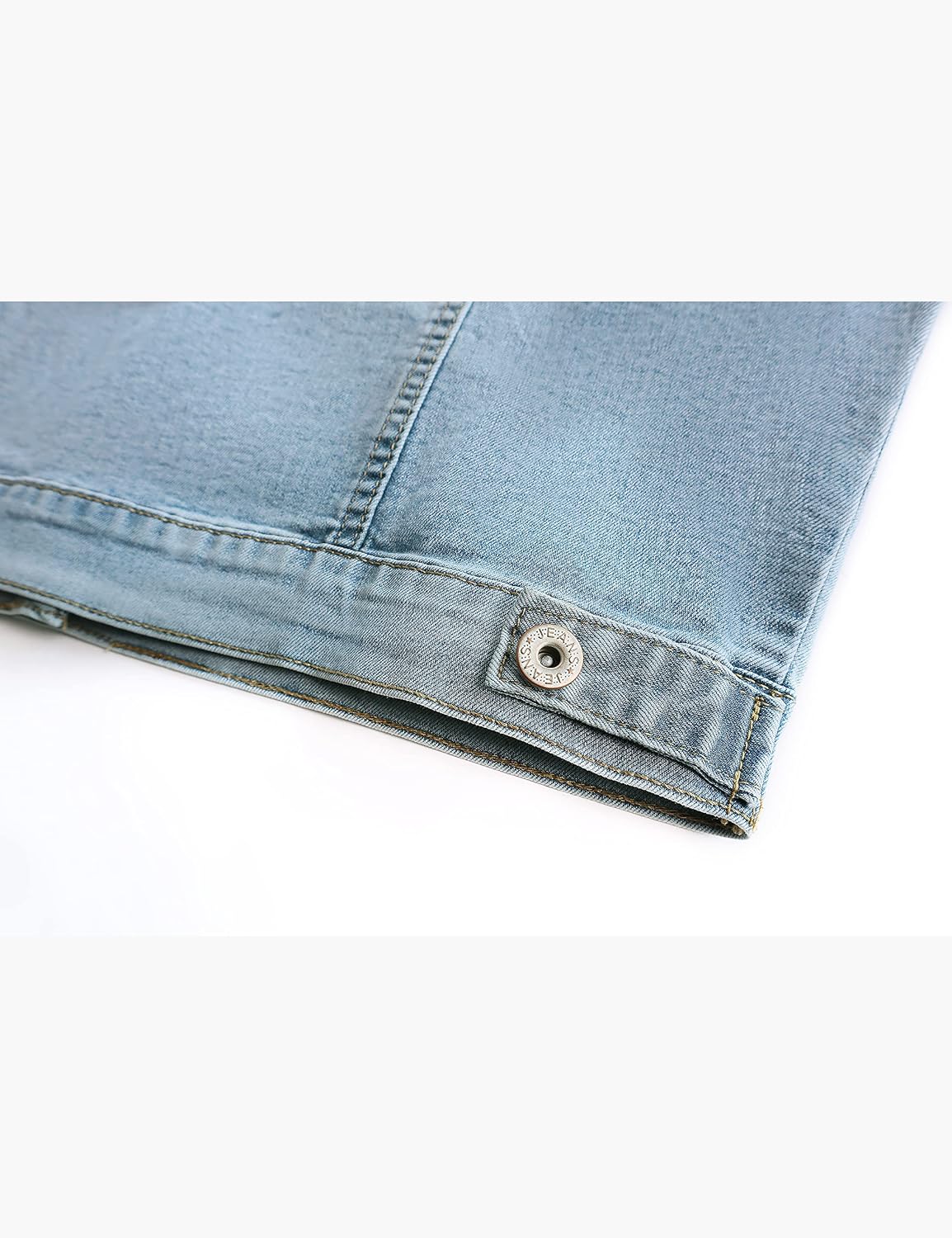 Women's 3\/4 Sleeve Cropped Jacket Summer Short Trucker Jacket Jean Coats Tops